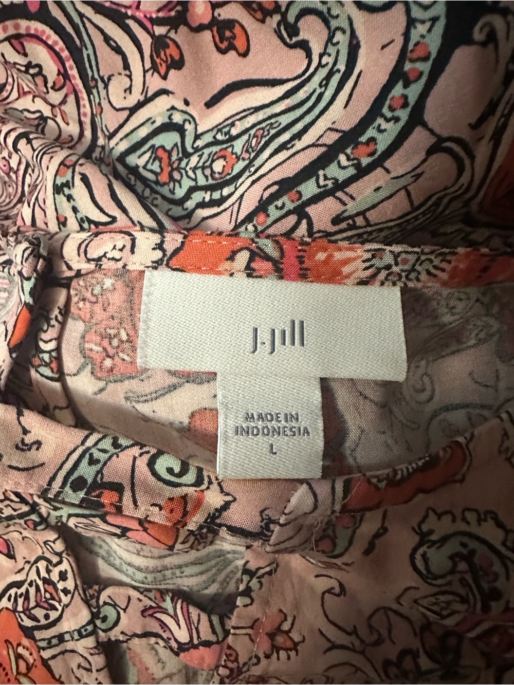 J. Jill Floral Print Maxi Dress Size L - Picture 4 of 5